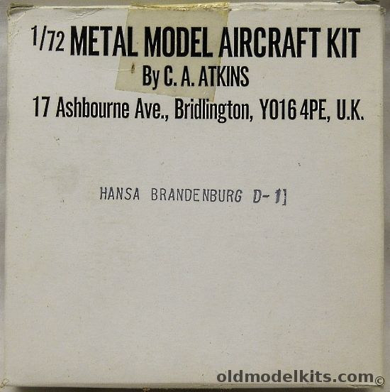 CA Atkins 1/72 Hansa Brandenburg D-1 plastic model kit